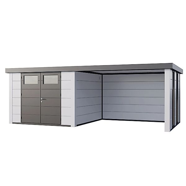 Gerätehaus Classico 3030 Lounge L Rechts Fenster Weiße Ecken 642 x 238 cm W günstig online kaufen