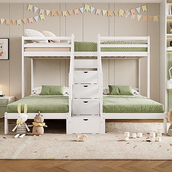 Flieks Etagenbett, Kinderbett Dreierbett 90x200cm mit günstig online kaufen