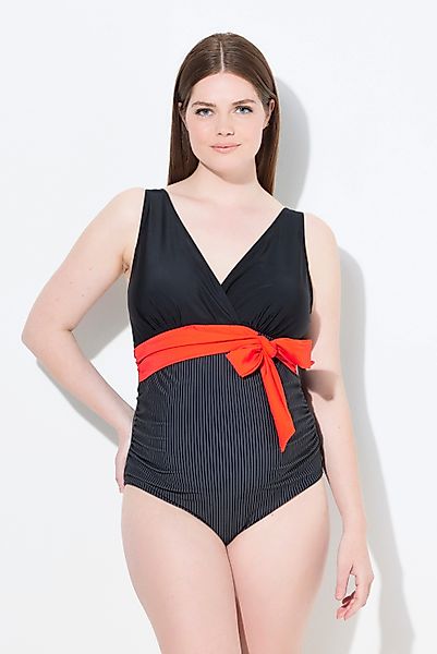 Ulla Popken Badeanzug Bellieva-Badeanzug Softschalen Zierschleife günstig online kaufen