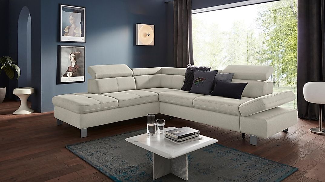 exxpo - sofa fashion Ecksofa "Fiji, L-Form" mit Kopf- bzw. Rückenverstellun günstig online kaufen