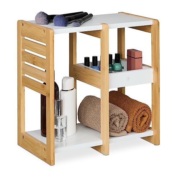 relaxdays Badregal Bambus 3 Ablage, 1-tlg. günstig online kaufen