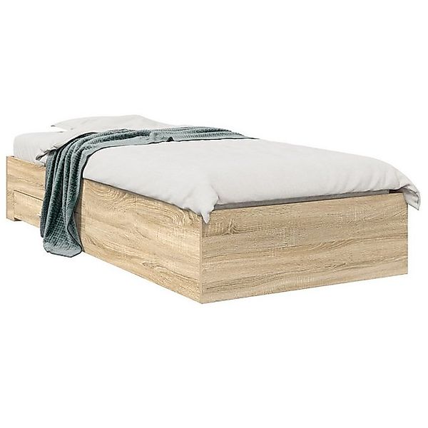 vidaXL Bett Bettgestell Sonoma Eiche 90x190 cm Holzwerkstoff (1-tlg) günstig online kaufen