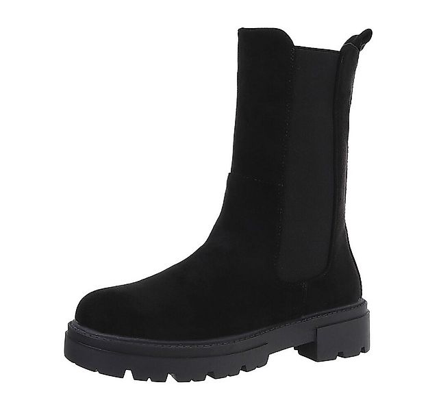 Ital-Design Damen Freizeit Plateaustiefelette (87417757) Blockabsatz Stiefe günstig online kaufen