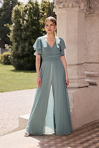 SWING Jumpsuit - Chiffon Jumpsuit mit Überrock und Volantärmeln Oberteil in günstig online kaufen