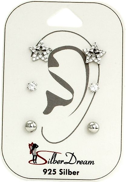 SilberDream Paar Ohrstecker SilberDream Zirkonia 3er günstig online kaufen