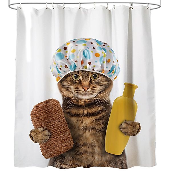 Sanilo Duschvorhang Shower Cat 180 x 200 cm, 100% wasserdicht, Anti-Schimme günstig online kaufen
