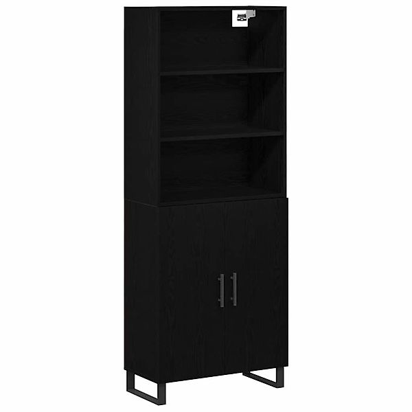 vidaXL Highboard Wandmontiert 2-Tlg Schwarz Eichen-Optik Holzwerkstoff 3333 günstig online kaufen