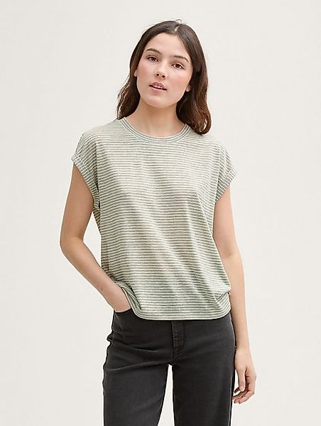 TOM TAILOR Denim T-Shirt, mit Streifen Muster günstig online kaufen