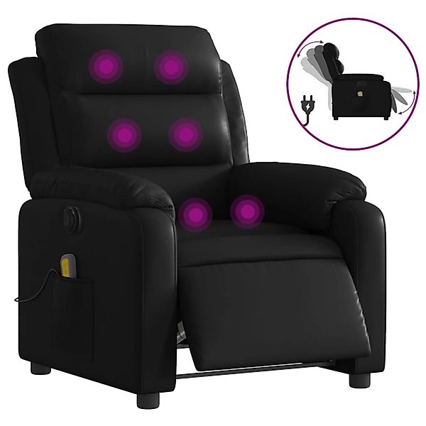 vidaXL Sessel Massagesessel Elektrisch Schwarz Kunstleder günstig online kaufen