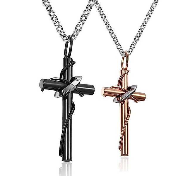 Kim Johanson Schmuckset Kreuz, für verliebte, Partnerschmuck: 2 Ketten mit günstig online kaufen