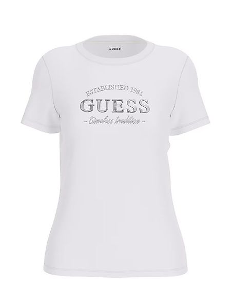 Guess T-Shirt – Kurzarmshirt mit Logostickerei günstig online kaufen