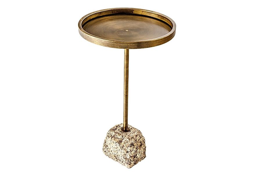 riess-ambiente Beistelltisch TRAYFUL 60cm messing antik / natur · Wohnzimme günstig online kaufen
