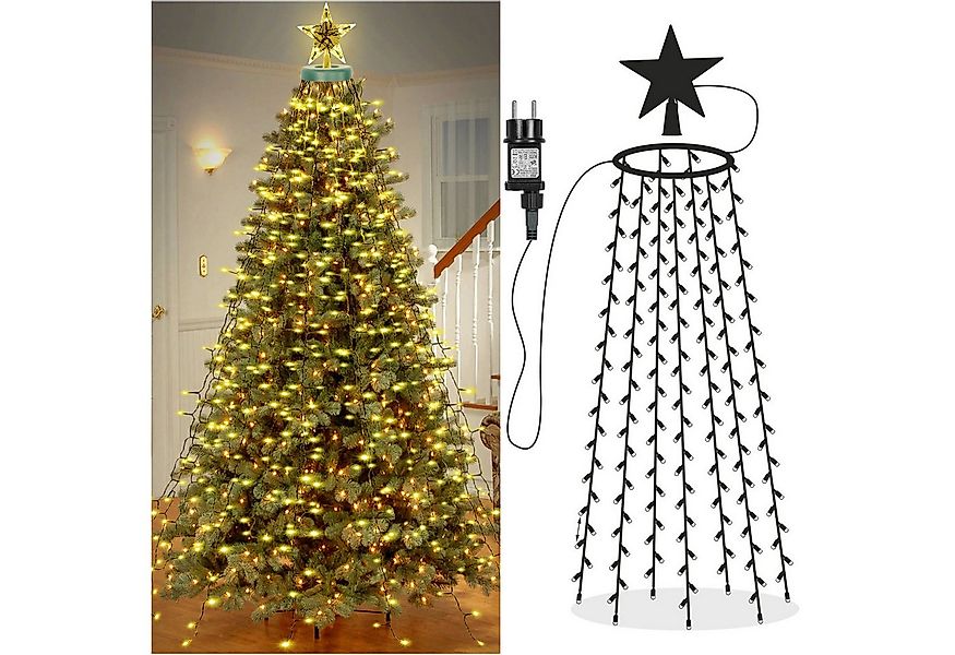 Rosnek LED-Baummantel Stern-Topper, 8 Modi, für Dachgarten Weihnachtsdeko, günstig online kaufen