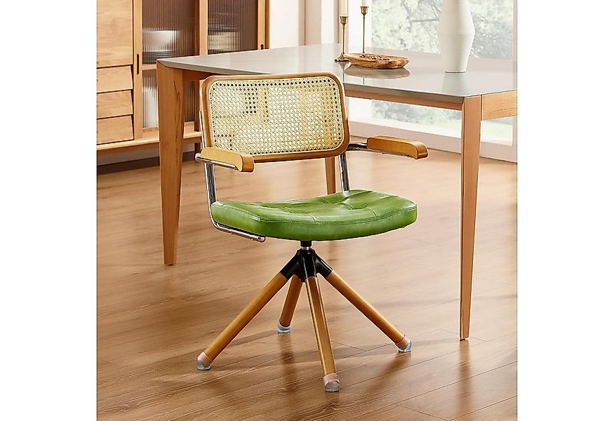 Art Leon Esszimmerstuhl CC058 (Mid Century Modern Drehstuhl ohne Rollen Far günstig online kaufen