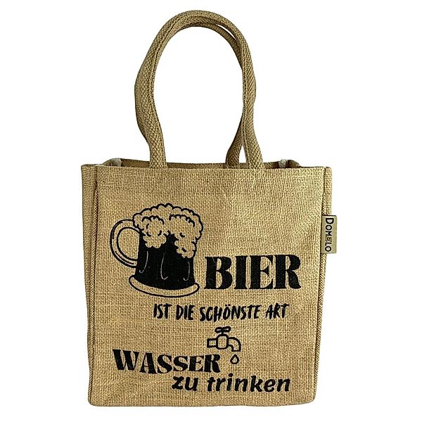 Domelo Flaschenkorb Jute Flaschentasche Vegan Bierträger günstig online kaufen