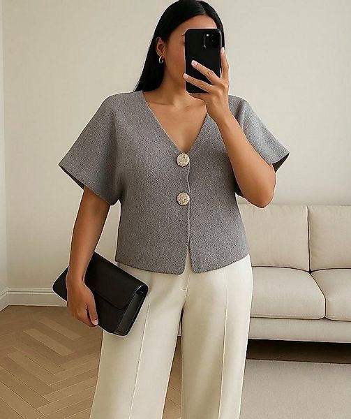 Worldclassca Strickjacke WORLDCLASSCA Strickjacke kurzarm Cardigan Strickpu günstig online kaufen