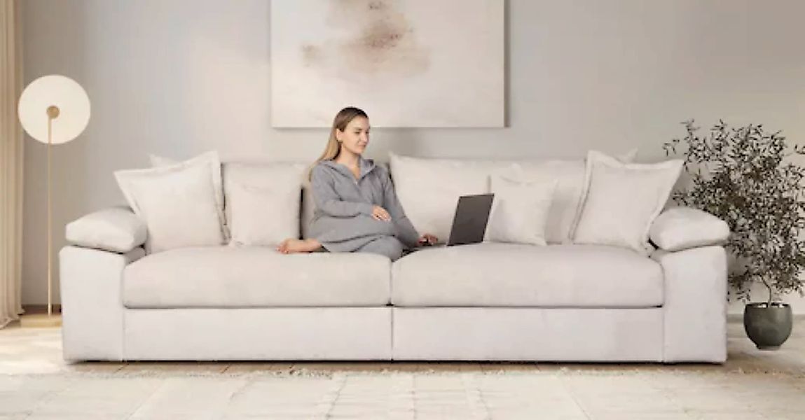 Home affaire Big-Sofa "Soft&Cosy XXL - Breite 303 cm", Mega-Sofa, in Cord, günstig online kaufen