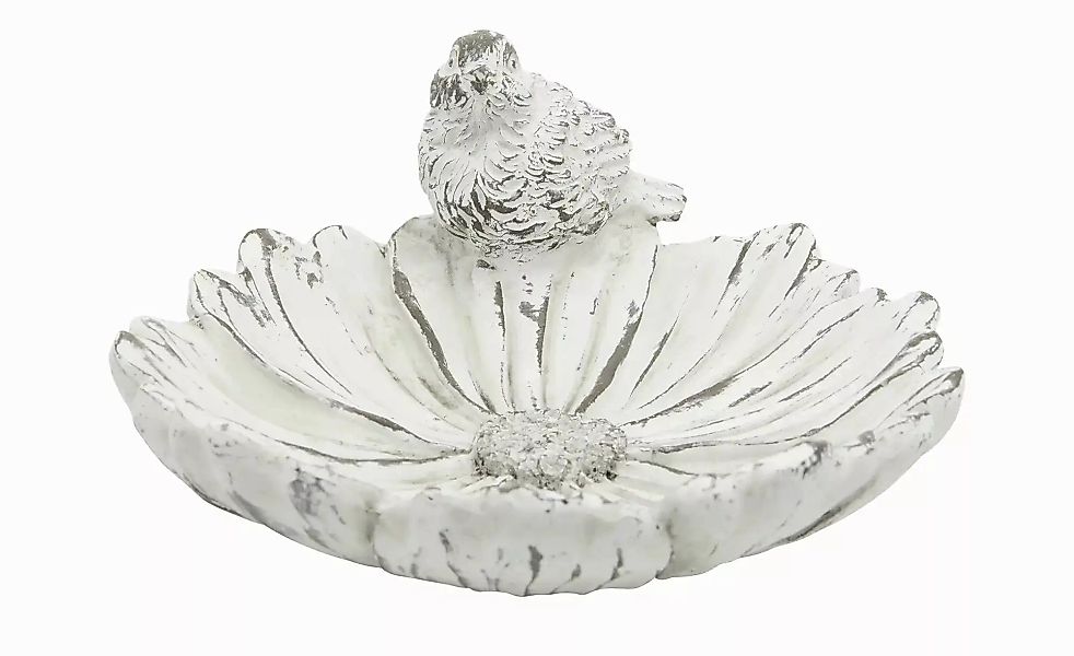 HOME STORY Vogeltränke   ¦ weiß ¦ Polyresin (Kunstharz) ¦ Maße (cm): B: 22, günstig online kaufen