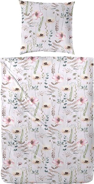 Primera Bettwäsche »Bio-Renforce Bettwäsche Fleur«, mit hübschen Blumenrank günstig online kaufen
