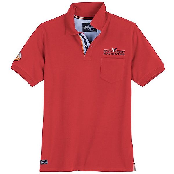 redfield Poloshirt Redfield Übergröße Poloshirt rot günstig online kaufen
