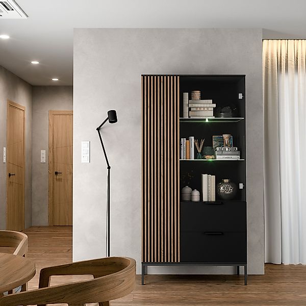 MOEBLO Vitrine Meteor (Schrank für Wohnzimmer günstig online kaufen