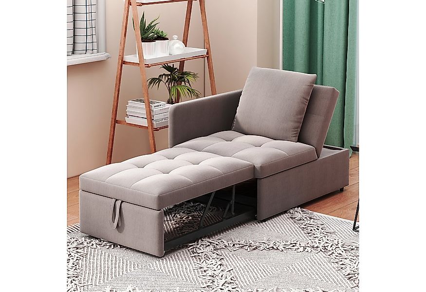 Odikalo Schlafsofa Polsterbett Liegesofa 3 in 1 Leinenstoffsofa Verstellbar günstig online kaufen