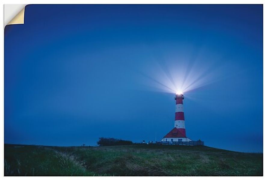 Artland Wandfolie »Leuchtturm Westerheversand am Abend«, Gebäude, (1 St.), günstig online kaufen