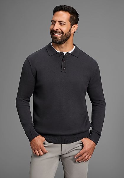 Mans World Polokragenpullover "Neue Kollektion ", mit Knopfleiste günstig online kaufen