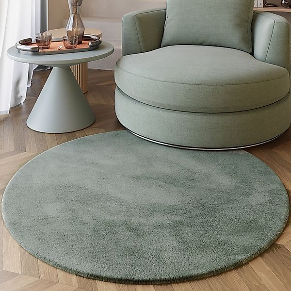 Esprit Hochflor-Teppich »Alice ESP-4377 Kunstfell«, rund, 25 mm Höhe, Kanin günstig online kaufen