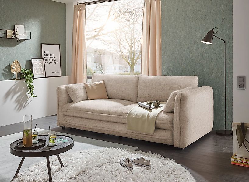 ED EXCITING DESIGN Schlafsofa "Stanley", mit Bettkasten & 2 Zierkissen günstig online kaufen