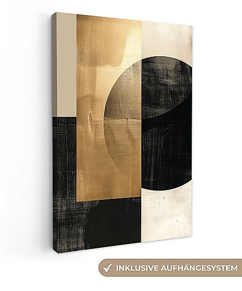 OneMillionCanvasses® Leinwandbild Abstrakt - Modern - Schwarz - Gold, Fotod günstig online kaufen