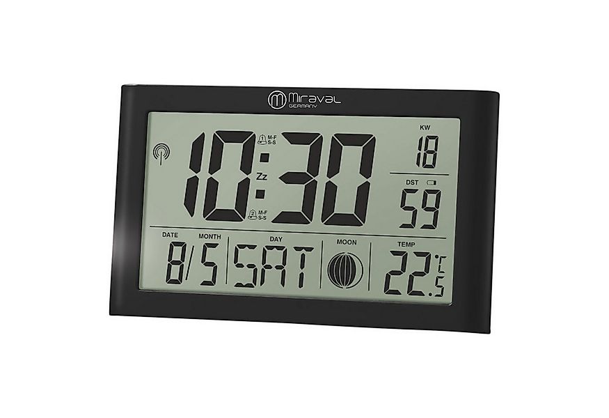 Miraval Wanduhr Digitale LCD Tischfunkuhr mit + Temperaturanzeige günstig online kaufen