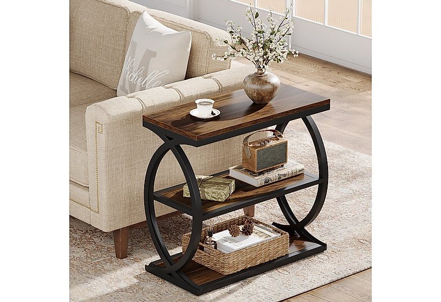 Tribesigns Beistelltisch schmaler 3-stufig, industrieller Beistelltisch aus günstig online kaufen