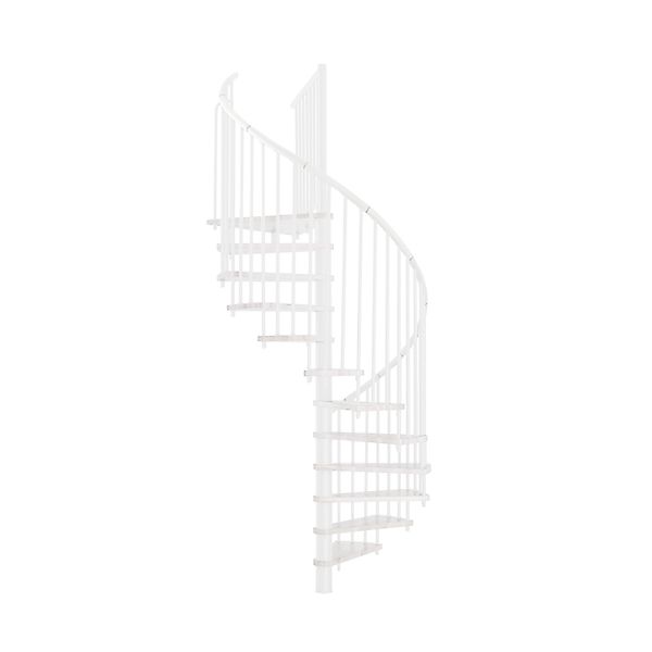 Minka Spindeltreppe Spiral Effect Ø 120 cm Weiß Raumhöhe bis 305 cm günstig online kaufen