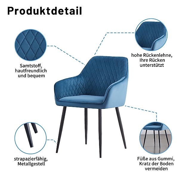 JYMTOM Esszimmerstuhl mit stabilen Beinen aus günstig online kaufen