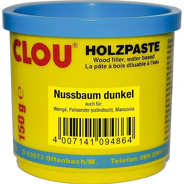Clou Holzpaste wasserverdünnbar Nussbaum Dunkel 150 g günstig online kaufen