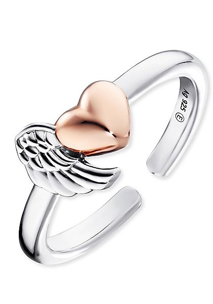 Engelsrufer Fingerring Flügel & Herz Bicolor, günstig online kaufen