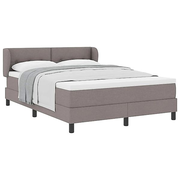 vidaXL Boxspringbett mit Matratze Taupe 140 x 190 cm Stoff 3340021 günstig online kaufen