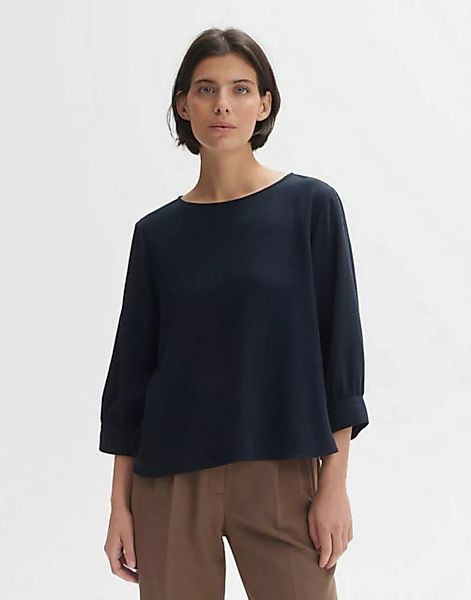 OPUS Shirtbluse Fuketa Boxy Silhouette leicht verkürzt geschnitten Webware günstig online kaufen