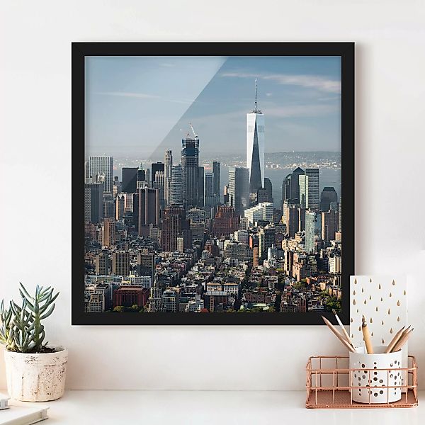 Bild mit Rahmen - Quadrat Blick vom Empire State Building günstig online kaufen