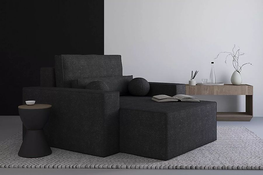 MOEBLO Chaiselongue Denver aus Bouclé, – Sitz- und Liegesessel Sofa Liegeso günstig online kaufen