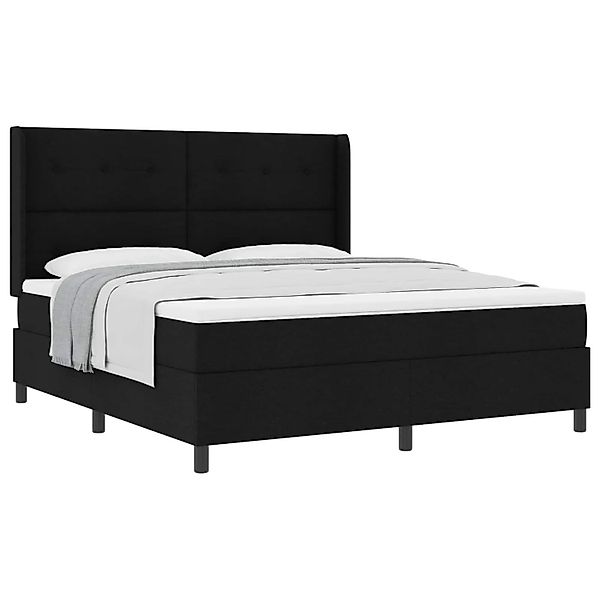 vidaXL Boxspringbett mit Matratze Schwarz 180 x 200 cm Stoff 3341660 günstig online kaufen