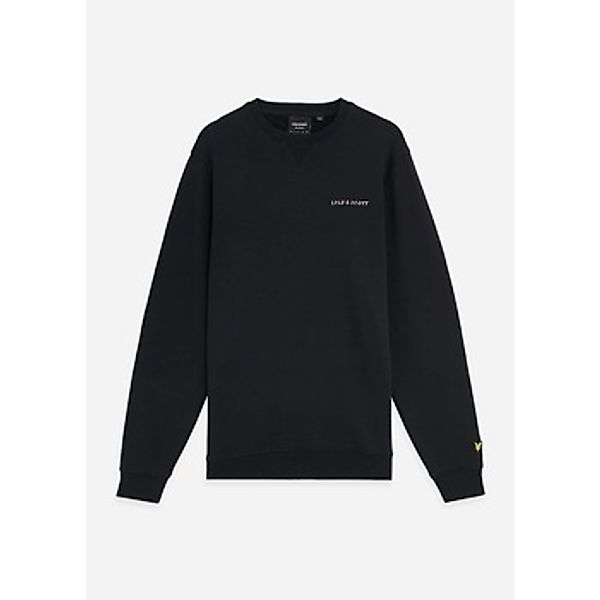 Lyle & Scott  Pullover Loopback embroidered crew neck sweatshirt - jet blac günstig online kaufen