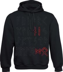 Baddery Kapuzenpullover Wikinger Hoodie: "Odin Runen" günstig online kaufen