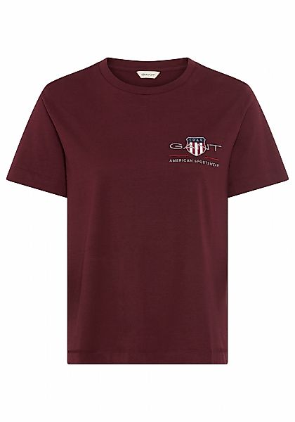 Gant T-Shirt "REG ARCHIVE SHIELD SS T-SHIRT", Stickerei, Rundhals günstig online kaufen