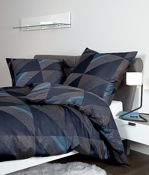 Janine Janine Mako-Satin Bettwäsche J.D. 87065 nachtschattenblau Größe:  15 günstig online kaufen