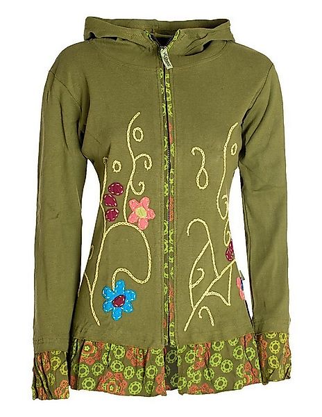 Vishes Kapuzensweatjacke Damen Sommerjacke Blumen-Strickjacke Elfenjacke Ka günstig online kaufen