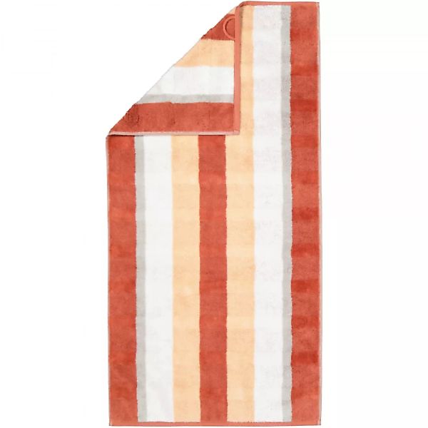 Cawö Handtücher Noblesse Stripe 1087 - Farbe: brick - 33 - Handtuch 50x100 günstig online kaufen