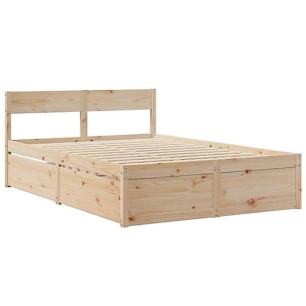 vidaXL Massivholzbett ohne Matratze 135x190 cm Kiefernholz 3282357 günstig online kaufen