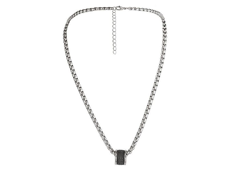 KARMA Edelstahlkette Herrenkette mit Anhänger Edelstahl (Halskette silber, günstig online kaufen